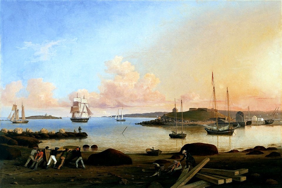 Fitz Hugh Lane - The Island and Fort of Ten Pound, Gloucester, Massachusetts