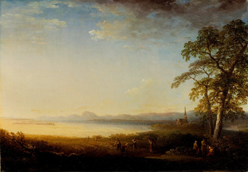 Landskap vid Mora kyrka (Carl Johan Fahlcrantz) - Nationalmuseum - 74445