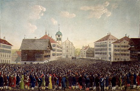 Landsgemeinde Trogen 1814. Free illustration for personal and commercial use.