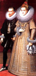 Landvoogden Albrecht en Isabella van Oostenrijk. Free illustration for personal and commercial use.