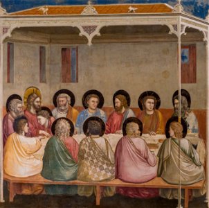 Last Supper (by Giotto di Bondone) - Capella degli Scrovegni (Padova)