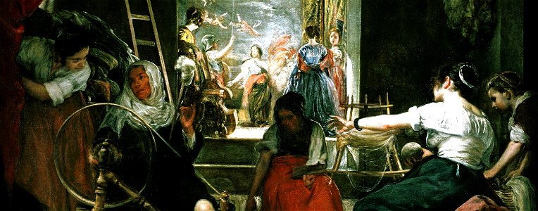 Las hilanderas Velázquez detail
