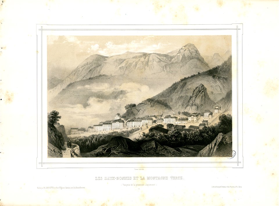 Les Eaux-Bonnes et la Montagne Verte (Vue prise de la promenade Jaqueminot) - Fonds Ancely - B315556101 A GORSE 11 004