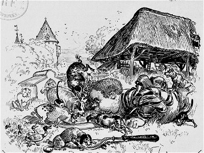 Les petitz chiens de son pere mangeoient en son escuelle