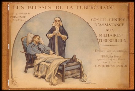 Les blessés de la tuberculose- Comité Central d'Assistance aux Militaires Tuberculeux LCCN99613537. Free illustration for personal and commercial use.