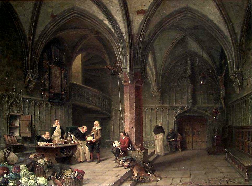 Vincent Stoltenberg Lerche - Farmers paying their Tithes in a Dominican Convent - NG.M.00261 - National Museum of Art, Architecture and Design