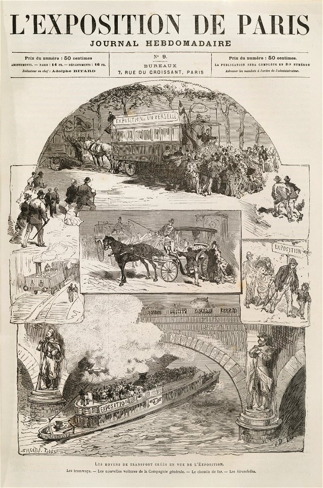 Les moyens de transport en vue de l'exposition