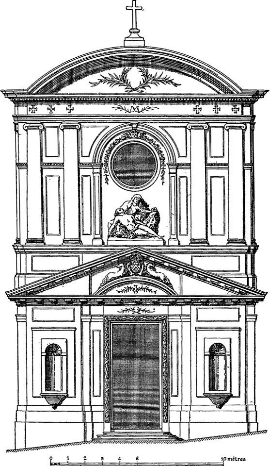Les anciens couvents de Lyon - 217 - Façade église carmélites