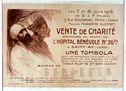 Les 7 et 8 juin 1916 - Vente de charité à Saint-Ay (Loiret)
