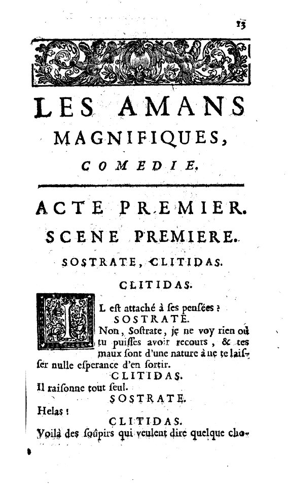 Les Amants magnifiques Act I