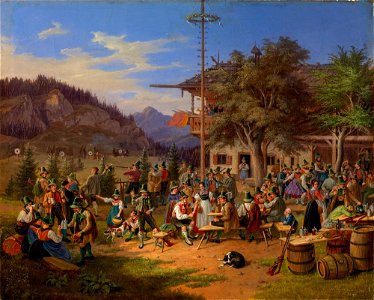 Lorenzo Quaglio II (1793-1869) - Tyrolean Festival - RCIN 406894 - Royal Collection