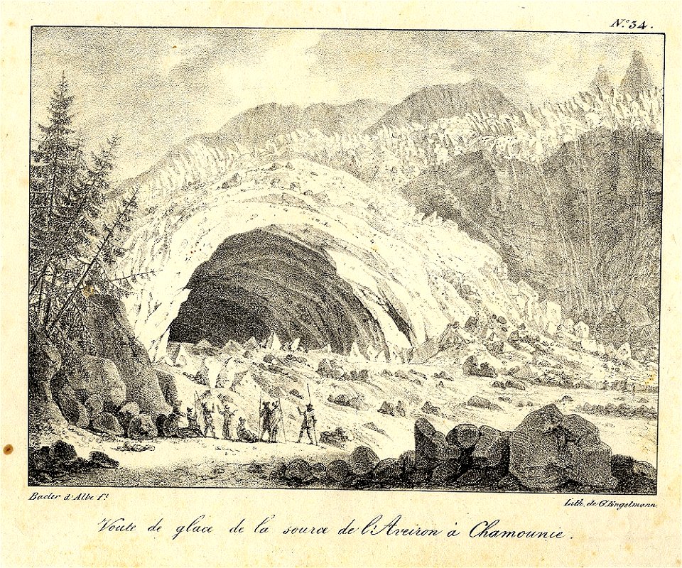 Louis Albert G de Bacler d'Albe Voute de glace de la source de l'Aveiron à Chamounie ubs G 0828 II