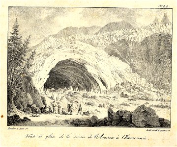 Louis Albert G de Bacler d'Albe Voute de glace de la source de l'Aveiron à Chamounie ubs G 0828 II