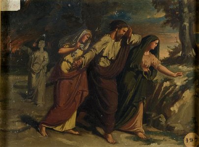 Lot y su familia huyendo de Sodoma (Real Academia de Bellas Artes de San Fernando)