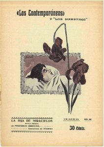 Los Contemporáneos, La Hija de Miracielos, July 1914, nº 288, cover by Mariano Pedrero