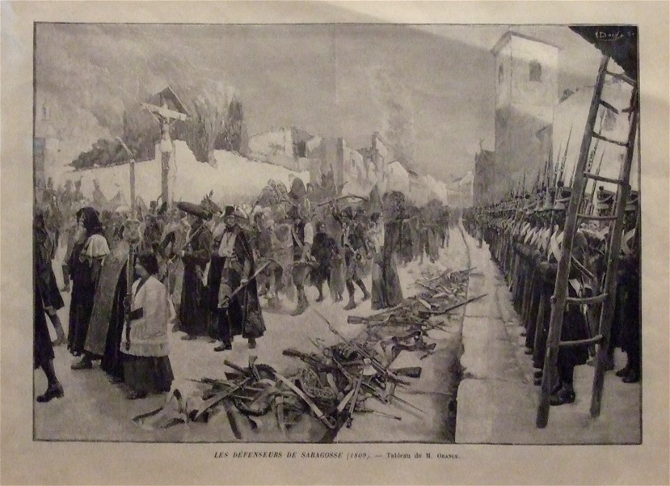 Los defensores de Zaragoza saliendo