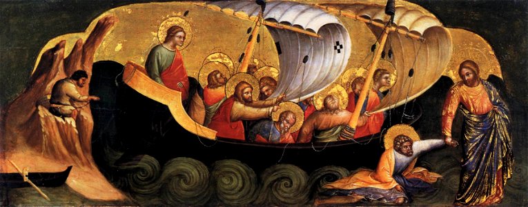 Lorenzo veneziano, salvataggio di san pietro dalle acque