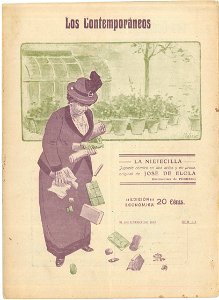 Los Contemporáneos, La Nietecilla, Jan 31th 1913, cover by Mariano Pedrero