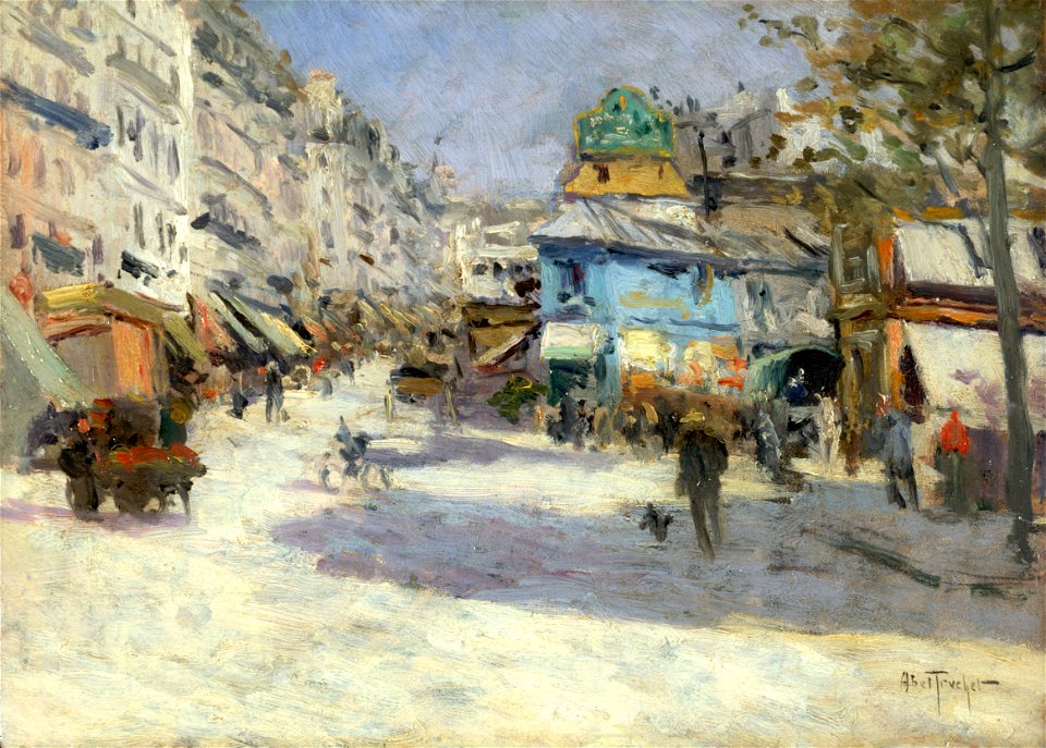 Louis Abel-Truchet - La rue Lepic, l'angle de la rue Puget et la place Blanche - P2732 - Musée Carnavalet