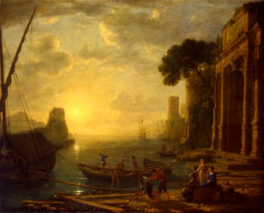 Claude Lorrain - Matin dans le port (I)