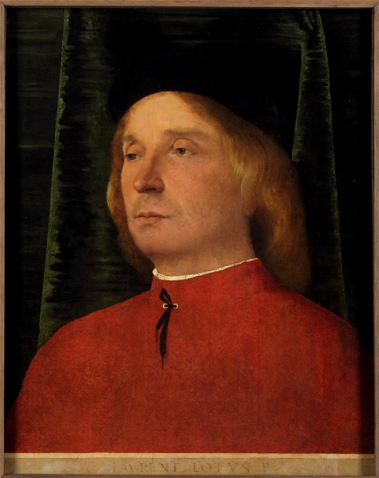Lorenzo Lotto, , Kunsthistorisches Museum Wien, Gemäldegalerie - Bildnis eines jungen Mannes in rotem Gewand - GG 2985 - Kunsthistorisches Museum