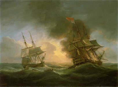 Loss of the East Indiaman 'Kent', 1 March 1825- Catching Fire RMG BHc2272