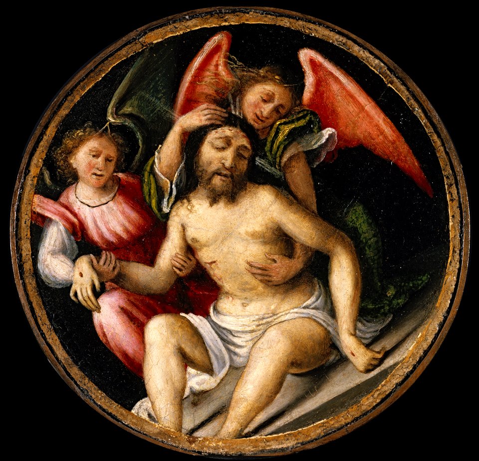 Lotto - Workshop of - The Body of Christ Supported by Angels, c. 1516-25, K1765A