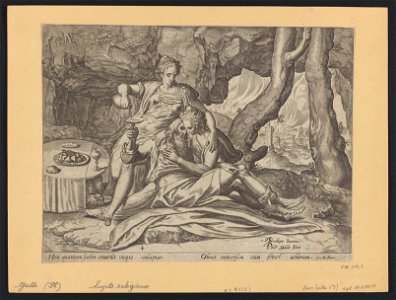 Lot And His Daughters ca.1571 print by Anthonie Blocklandt van Montfoort, S.I 54323, Prints Department, Royal Library of Belgium