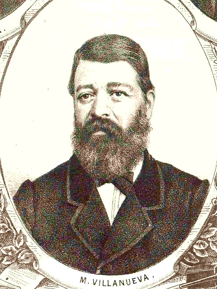 Los diputados pintados por sus hechos, Yañez Rivadeneira, Pruneda, González Encinas y Villanueva (cropped) Mariano Villanueva y Martínez