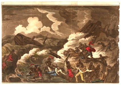 Loss of HMS Litchfield off the coast of Barbary 30 Nov 1758 RMG PU0254