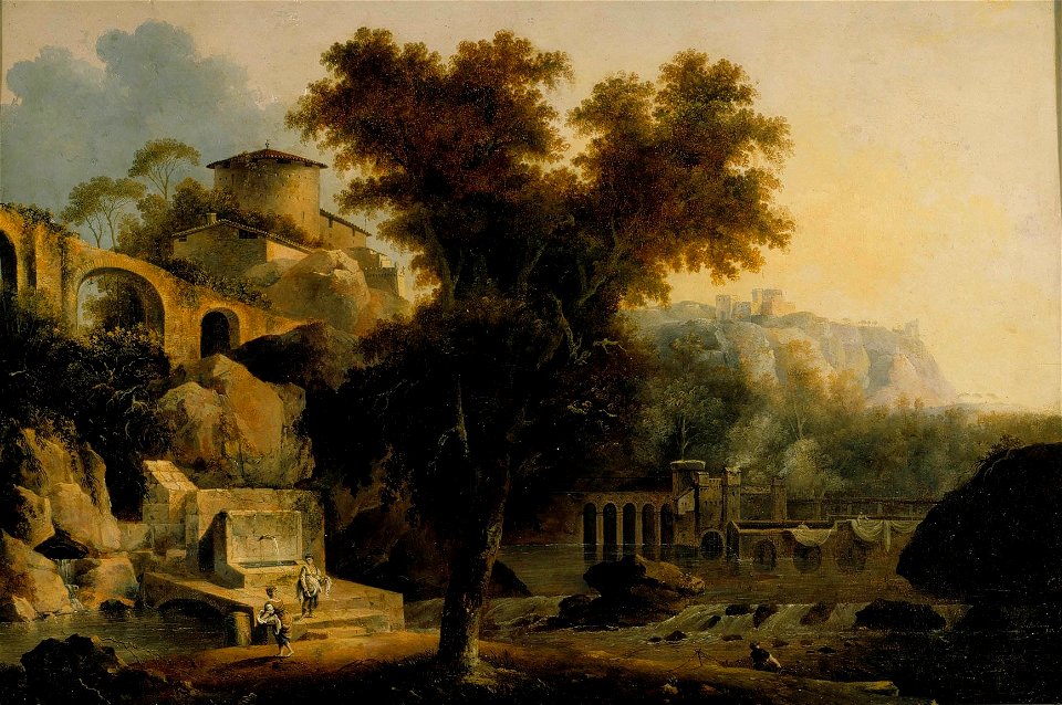 Louis Bélanger - Italian landscape with ruins of an aqueduct - A I 276 - Finnish National Gallery