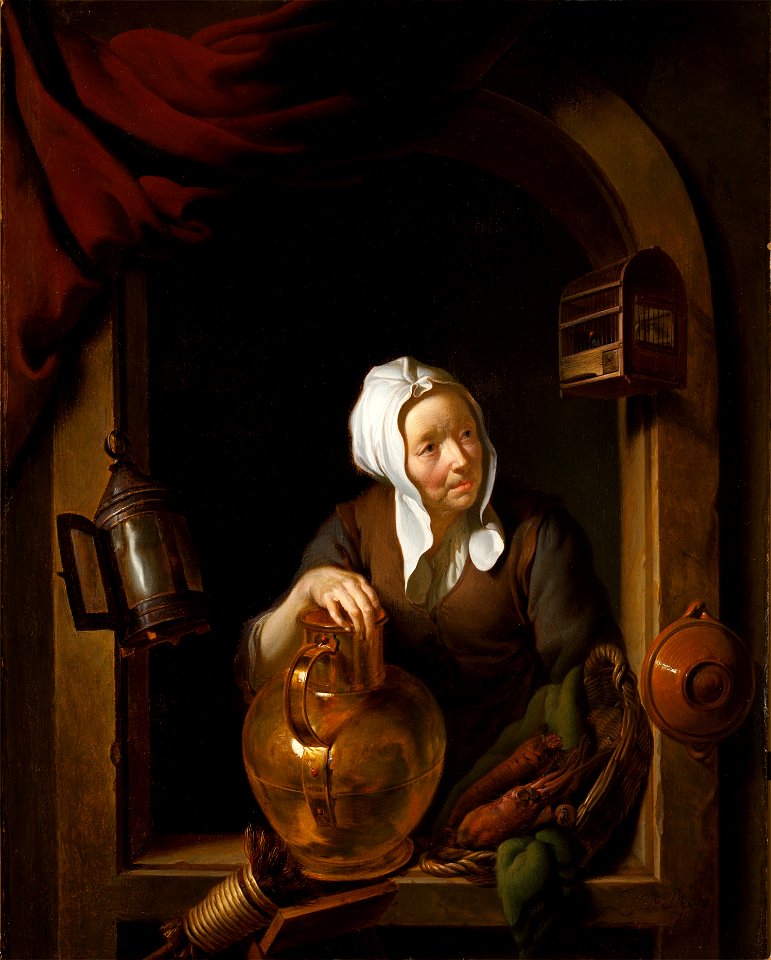 Louis de Moni - Vrouw achter een toog - Collectie-Schilders-MN-Moni-Cat ...