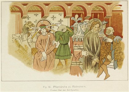 Luthmer I-013-Pfarrkirche zu Rüdesheim Fresken über dem Schiffgewölbe