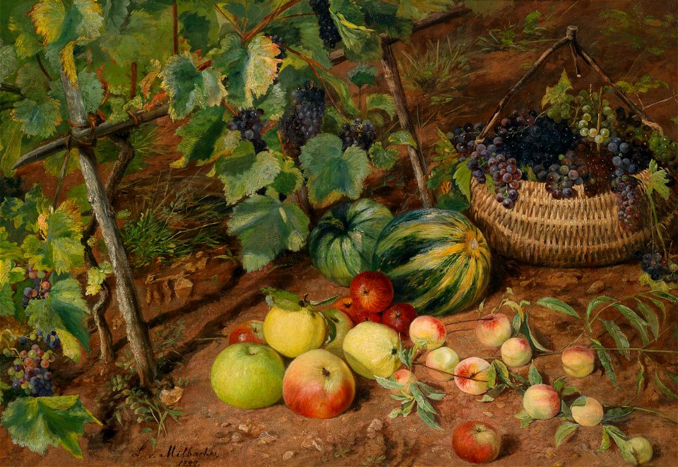 Luise von Milbacher Herbstliches Stillleben 1899