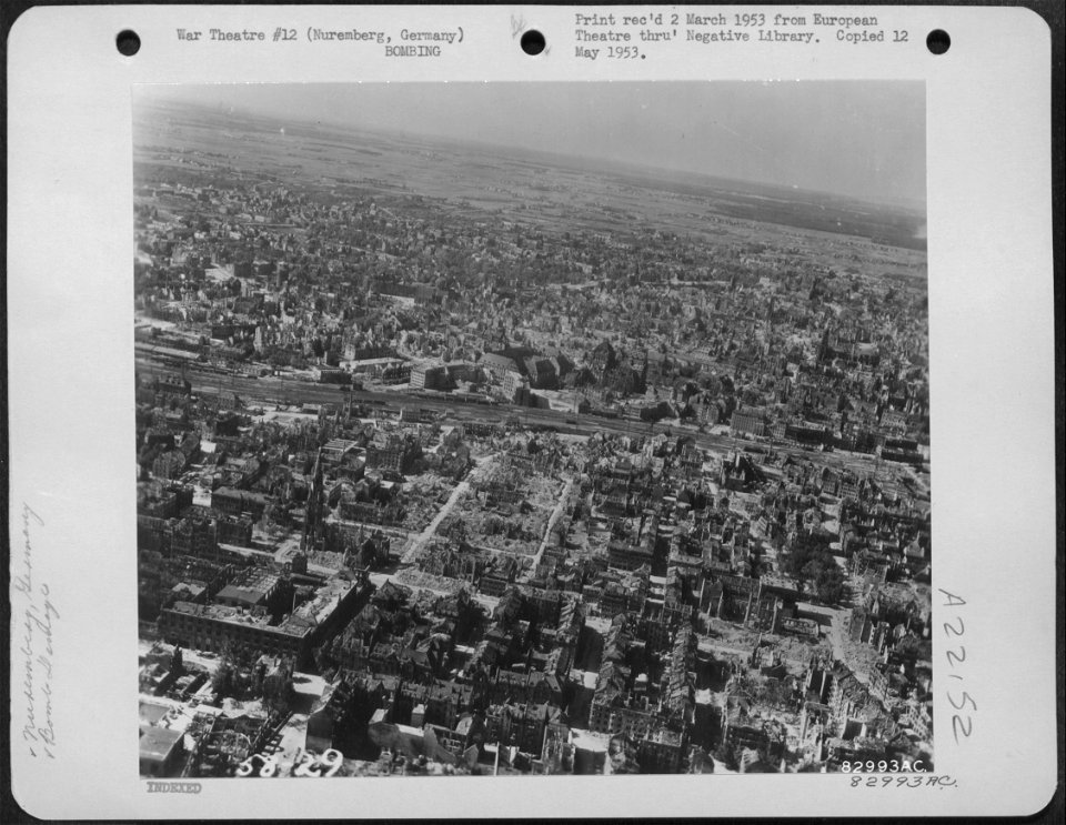 Luftaufnahme - Nürnberg-West von Süden - US-AF - 1953