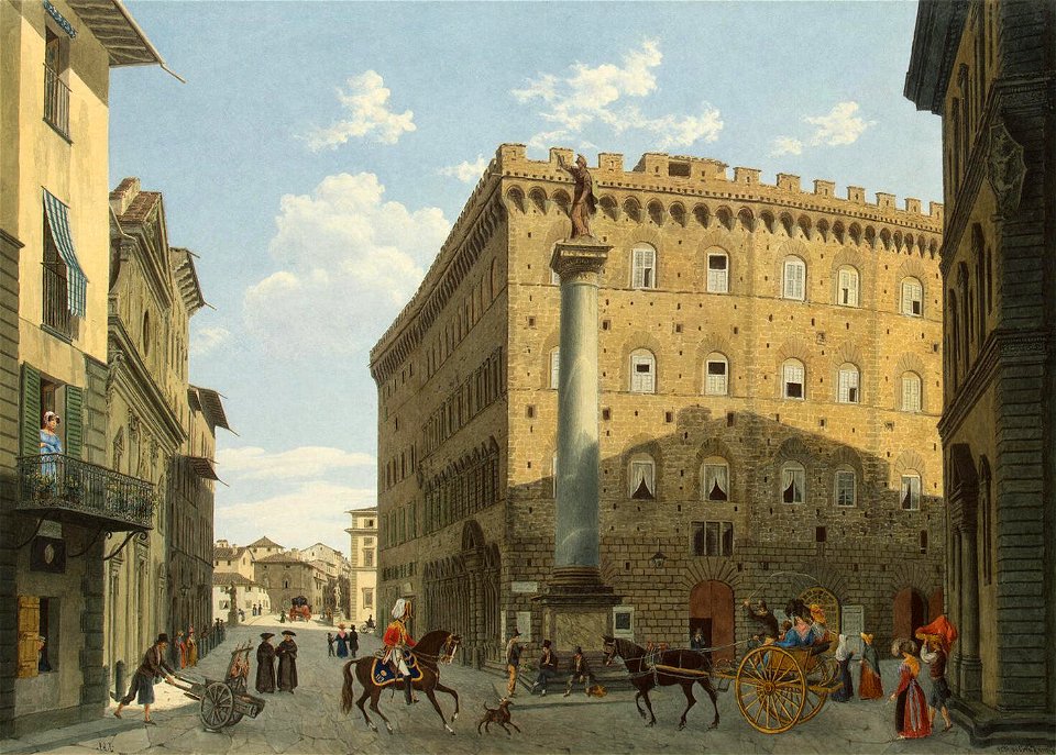 Luigi (Louis) Garibbo - Piazza Santa Trinita, Firenze