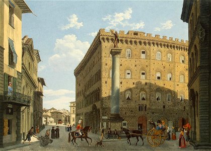 Luigi (Louis) Garibbo - Piazza Santa Trinita, Firenze