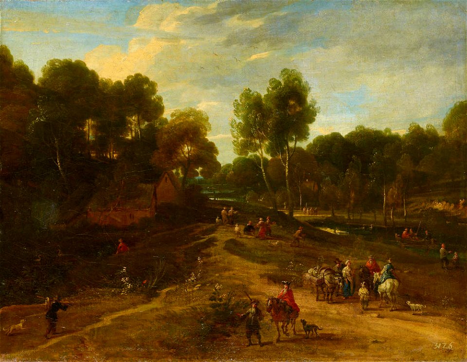 Lukas Achtschellinck (Attr.) - Country road near a forest