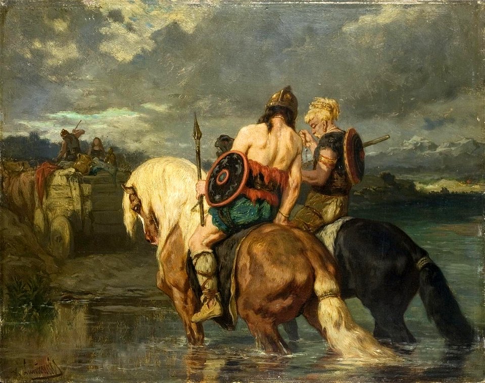 Evariste-Vital Luminais - Goths traversant une rivière