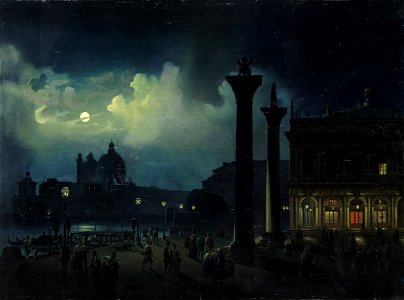 Luigi Bartezzaghi Venedig im Mondschein