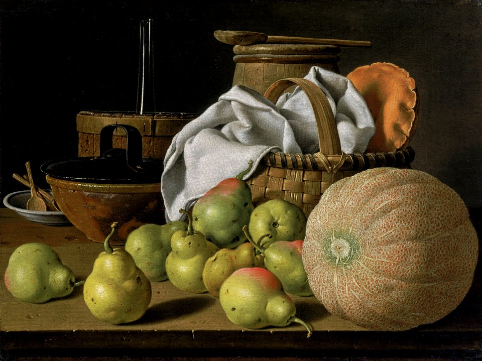 Luis Meléndez - Still Life with Melon and Pears - Google Art ProjectFXD