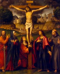 Bernardino Luini - Crucifixion - WGA13758. Free illustration for personal and commercial use.