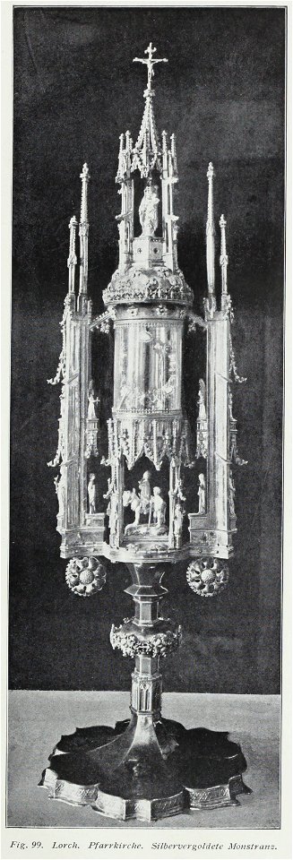Luthmer I-099-Lorch Pfarrkirche Silbervergoldete Monstranz