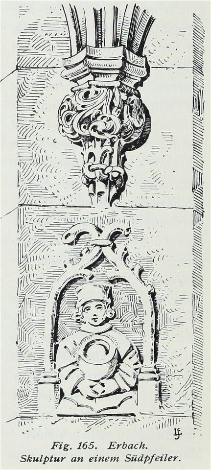 Luthmer I-165-Erbach Skulptur an einem Südpfeiler