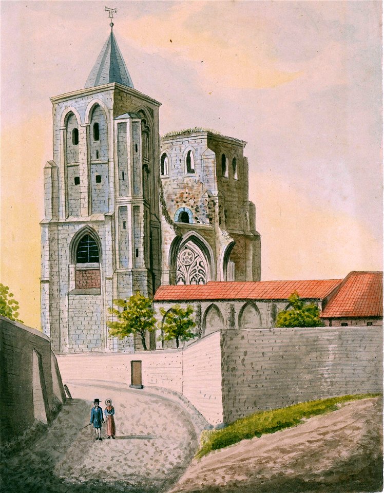 Maastricht, ruïne Antonietenkerk (Ph v Gulpen, 1840)