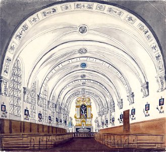 Maastricht, interieur kapel Calvariënbergklooster (Ph v Gulpen, 1849)