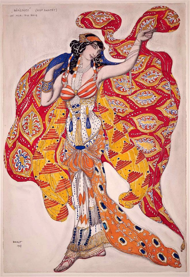 Madame Bartet as Berenice by L. Bakst (1913)