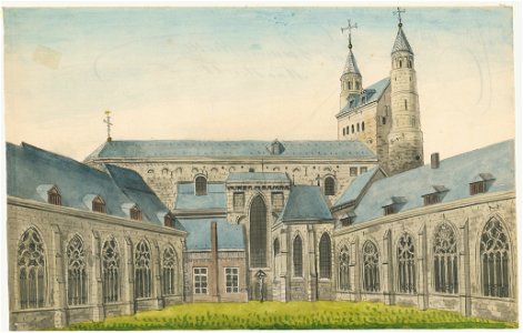 Maastricht, kruisgang OLV-kerk (Ph v Gulpen, 1842)