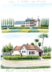 Maastricht-Limmel, kasteel Bethlehem en hoeve Nazareth (Ph v Gulpen, ca 1840-50)