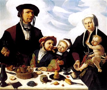 Maarten van Heemskerck - Family Portrait - WGA11298. Free illustration for personal and commercial use.